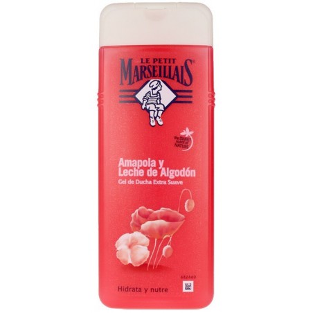 Le Petit Marseillais Poppy & Cotton Milk Shower Gel 250 ml / 8.45 fl oz
