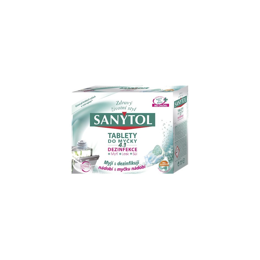 Sanytol Disinfectant Cleaning Tablets for Dishwasher 4in1 40pcs