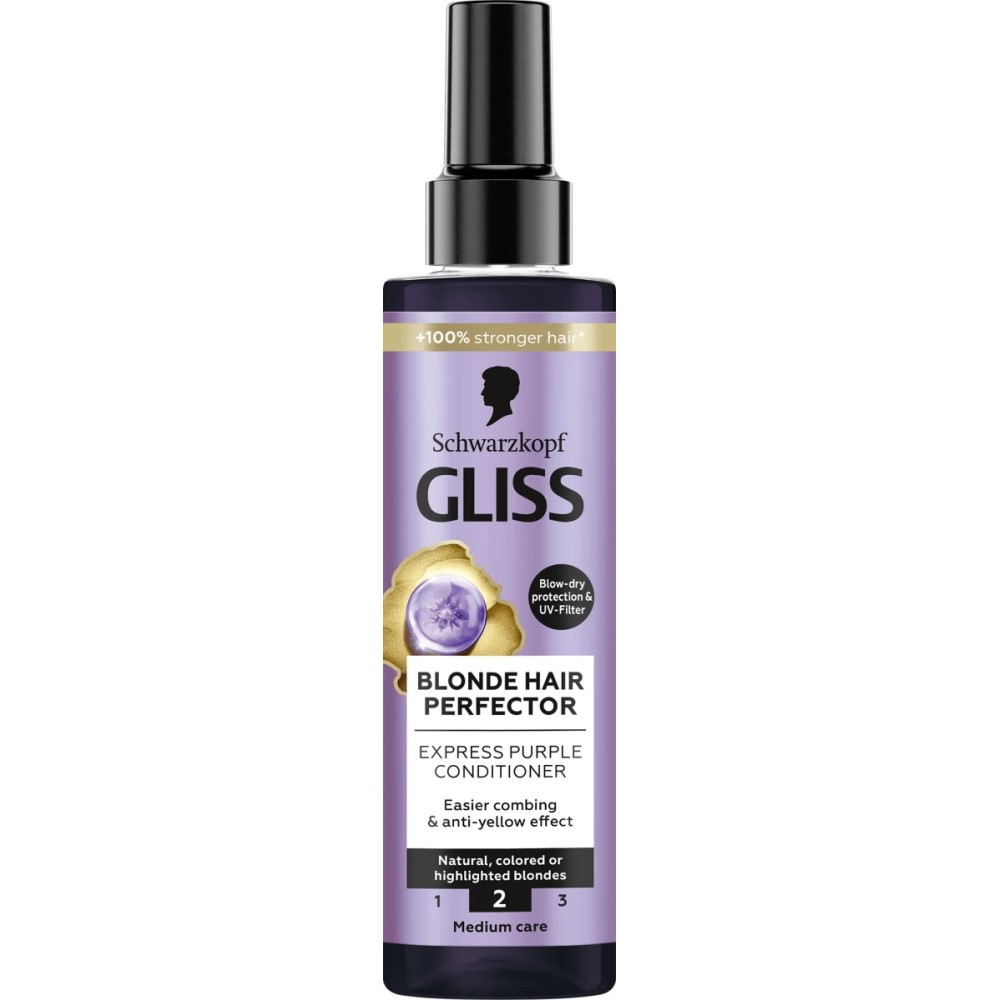 Schwarzkopf GLISS Blonde Hair Perfector Express Purple Conditioner 200 ml / 6.8 fl oz