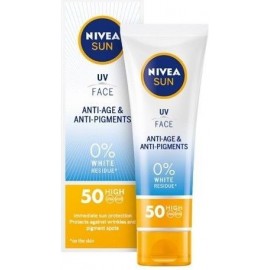 Cordelia Omhoog gaan Farmacologie Nivea Sun UV Face Anti-Age & Anti-Pigments Sun Cream SPF 50 50 ml / 1.6