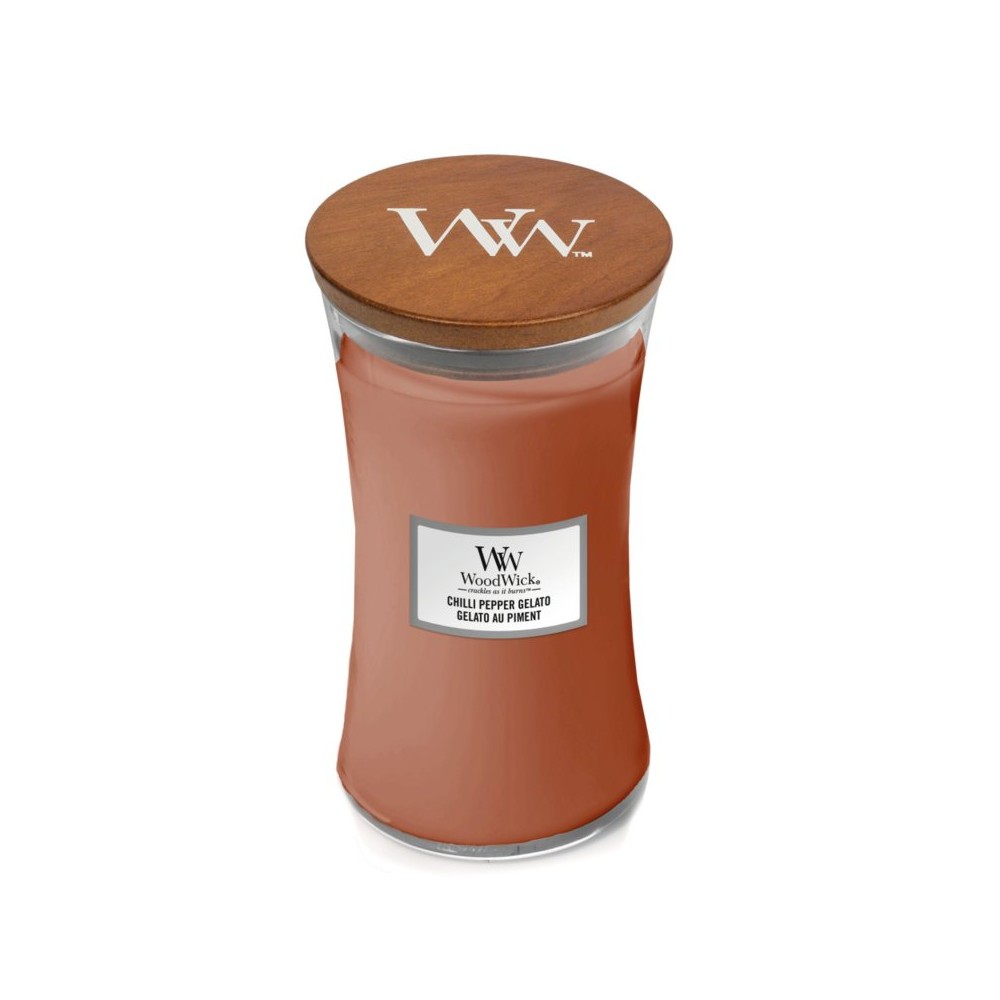 WoodWick Chilli Pepper Gelato scented candle with wooden wick 609,5 g