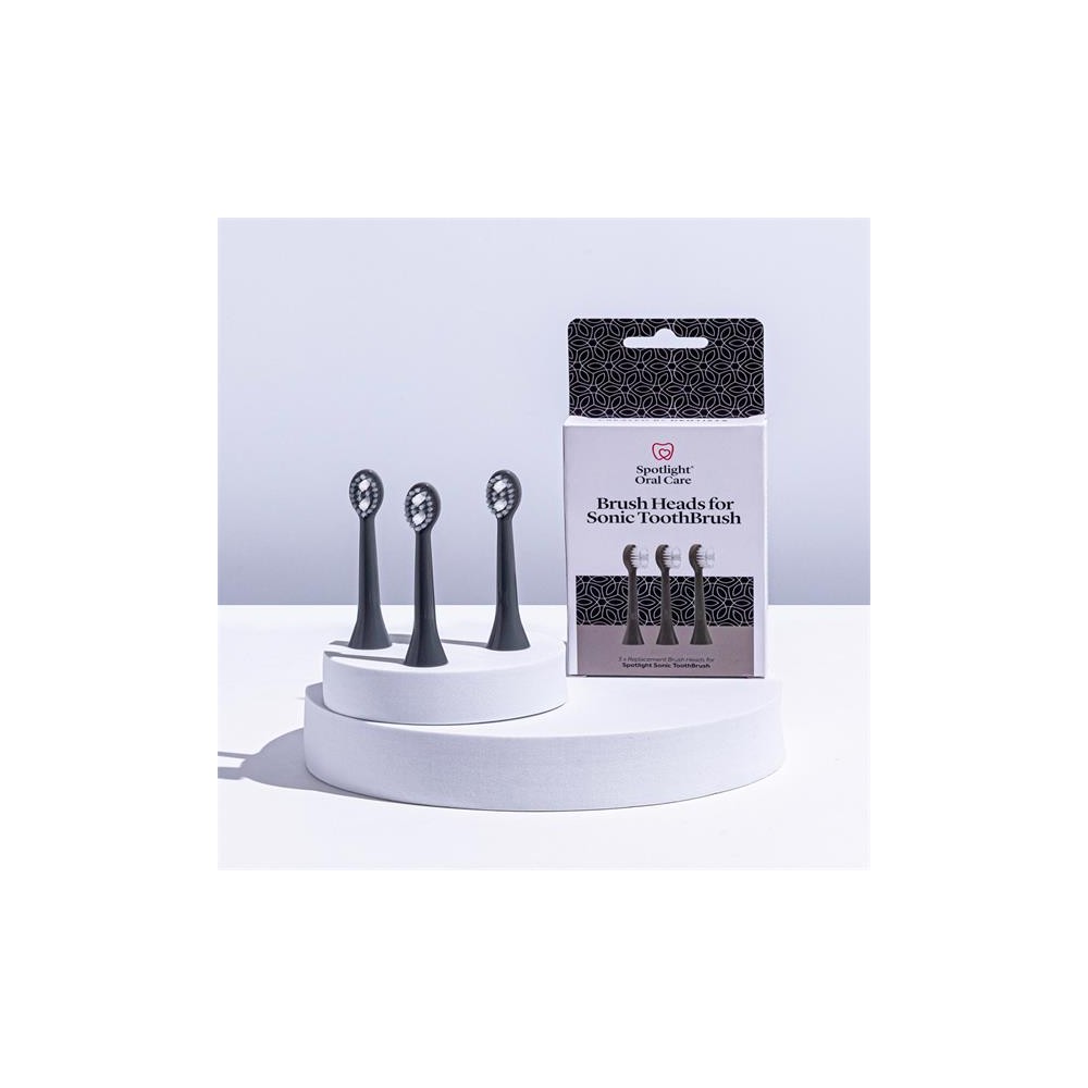 Spotlight Oral Care Grapite Grey Replacement Sonic Heads