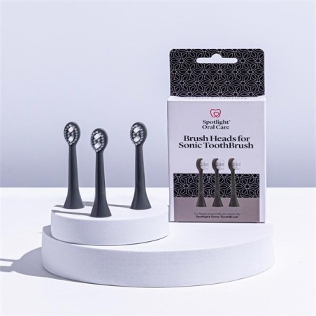 Spotlight Oral Care Grapite Grey Replacement Sonic Heads