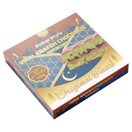 Dubai Style Viral Knafeh Chocolate Pistachio 100 g (MHD 12/2025)