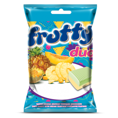 Tayas Frutty Duo Melonen- und Ananasgeschmack Weiche Bonbons 1 kg / 35,3 oz