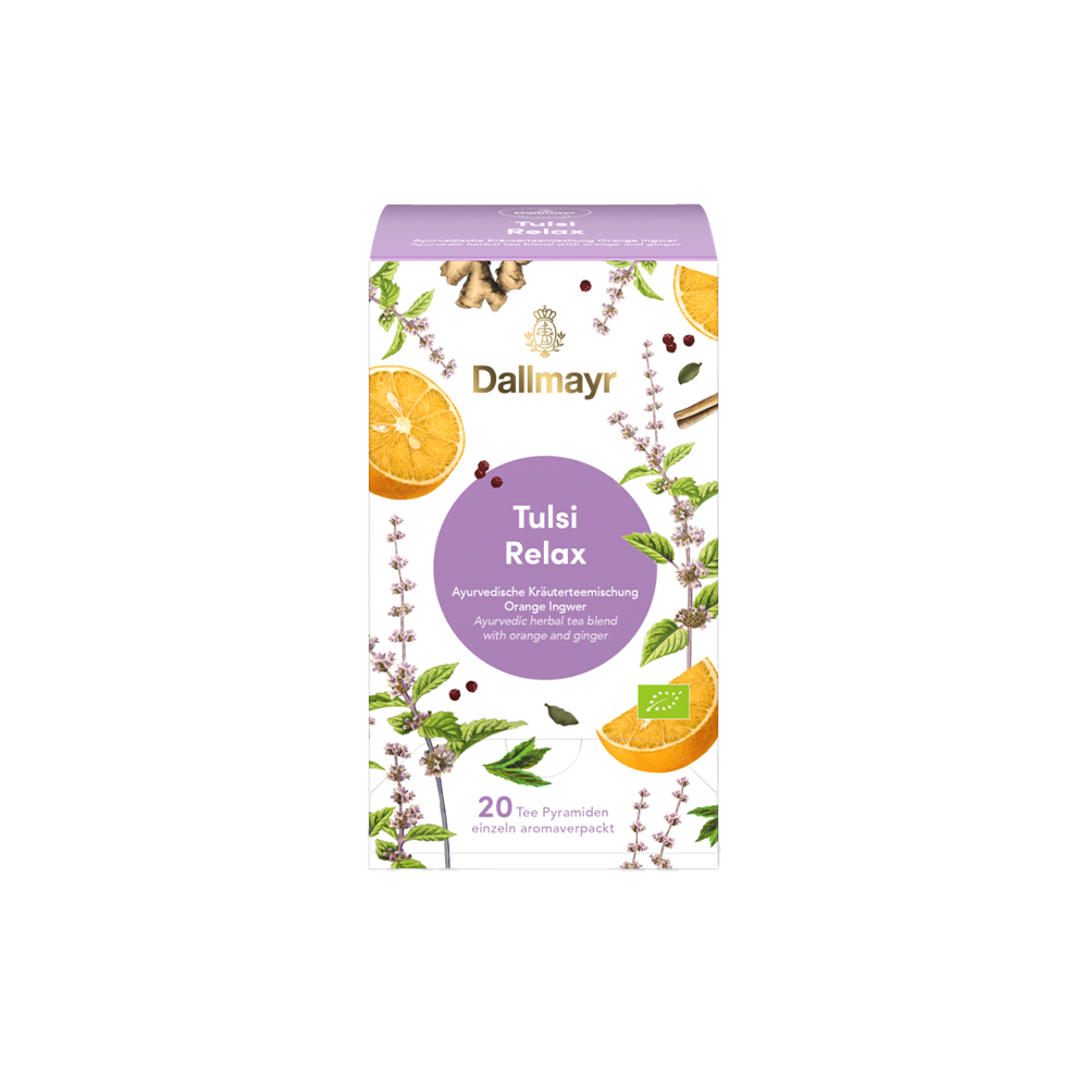 Dallmayr Tulsi Relax 20 Pyramidenbeutel