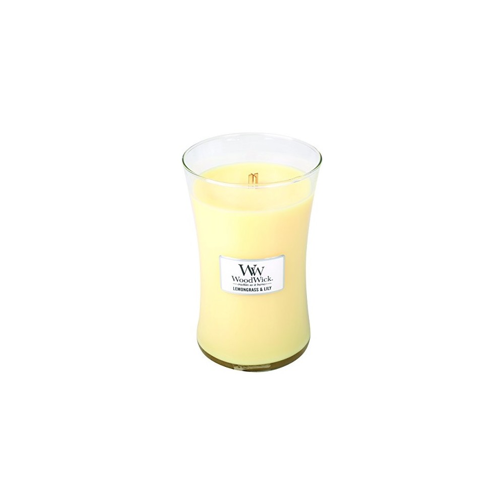 WoodWick Lemongrass & Lily scented candle with wooden wick 609,5 g