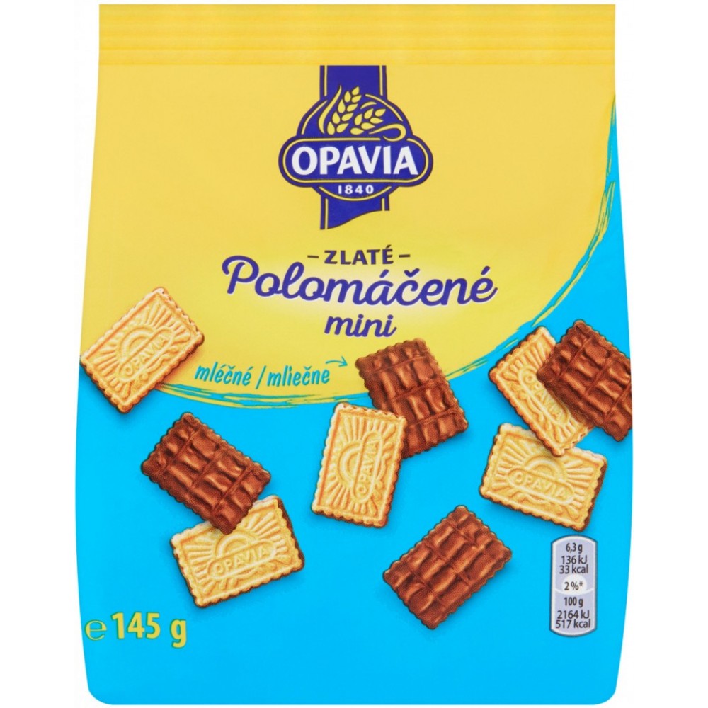 Opavia Zlate Polomacene Mini Milk Wafers 145 g