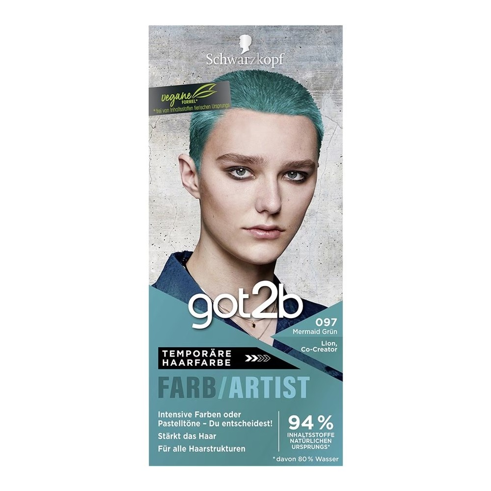 Schwarzkopf got2b Colour / Artist 097 Mermaid Green (damaged box)