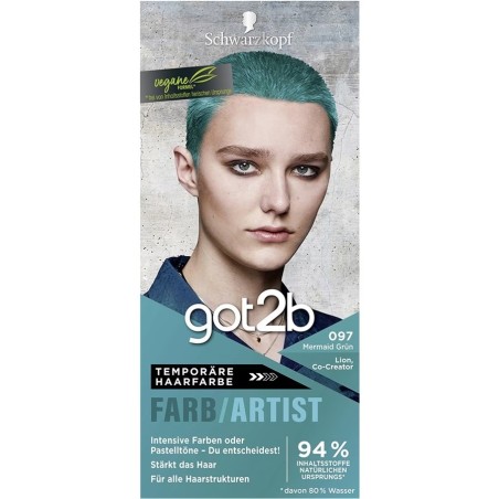 Schwarzkopf got2b Colour / Artist 097 Mermaid Green (damaged box)