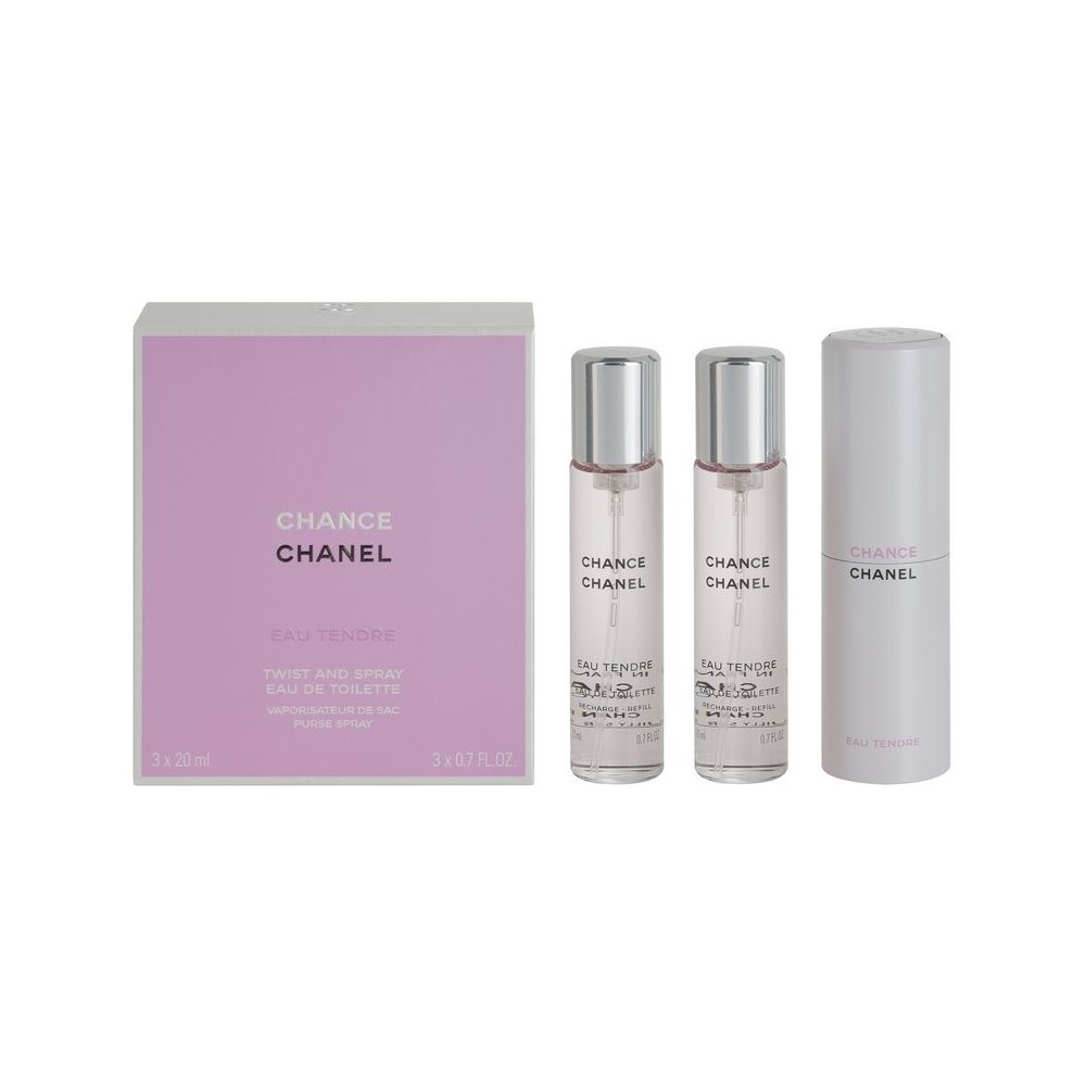 Chanel Chance Eau Tendre eau de toilette for women 3x20 ml refillable