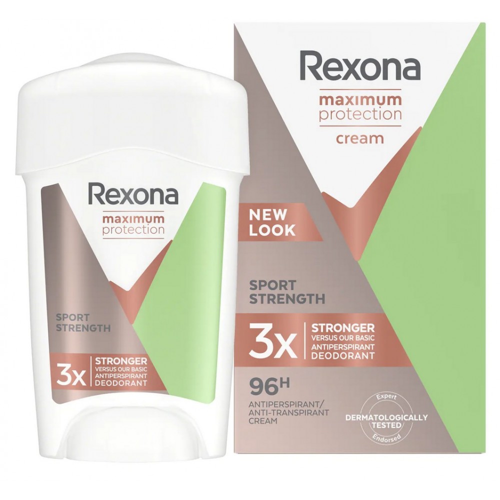 Rexona Maximum Protection Sport Strength Antitranspirantcreme 45 ml / 1,5 fl oz