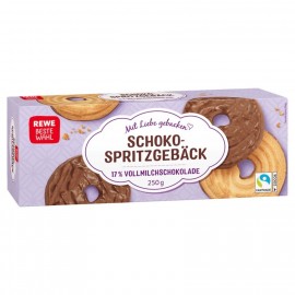 REWE best choice chocolate shortbread biscuits 250g