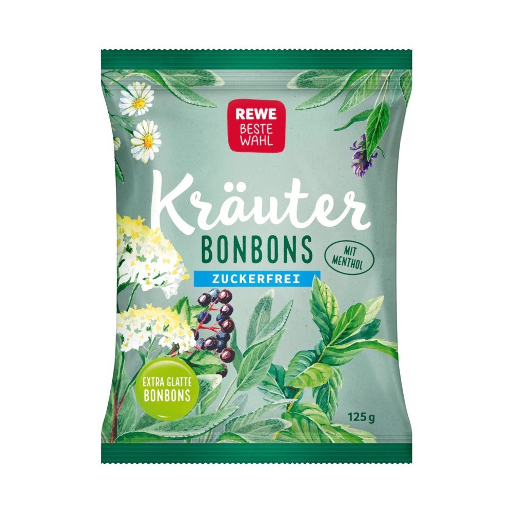 REWE Best Choice Herbal Sweets, sugar-free 125g