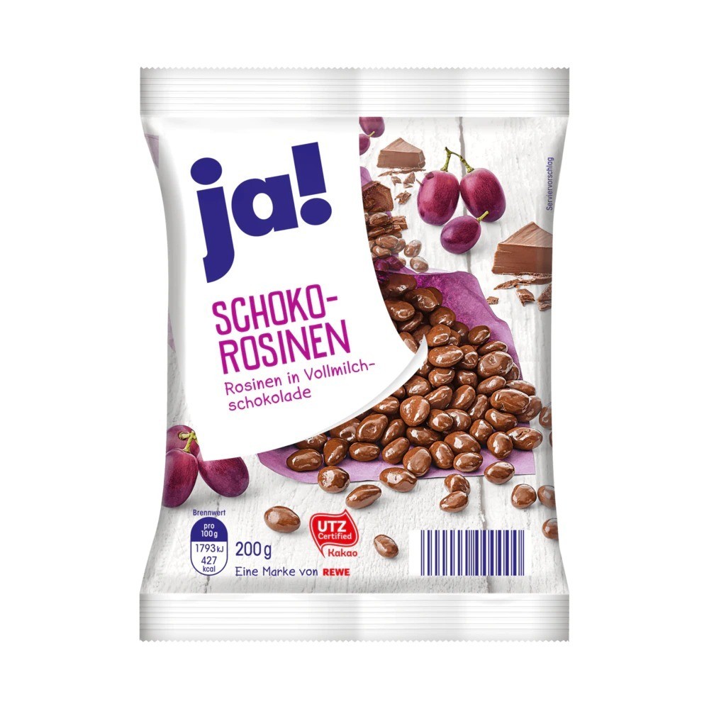 Ja! Chocolate raisins 200g