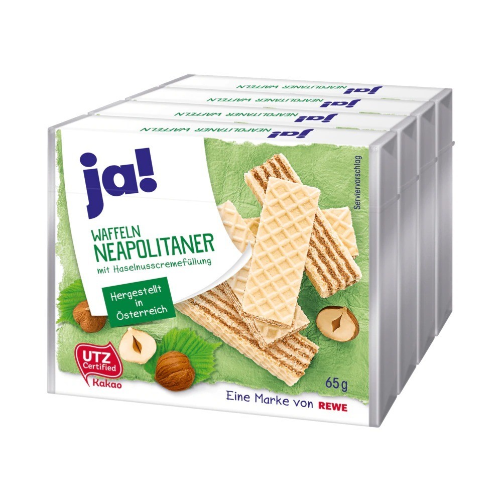 Ja! Neapolitan wafers 4x65g