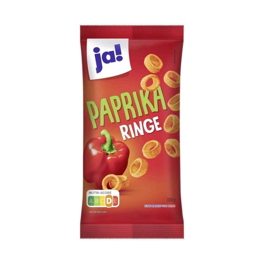 Ja! Potato rings paprika 100g