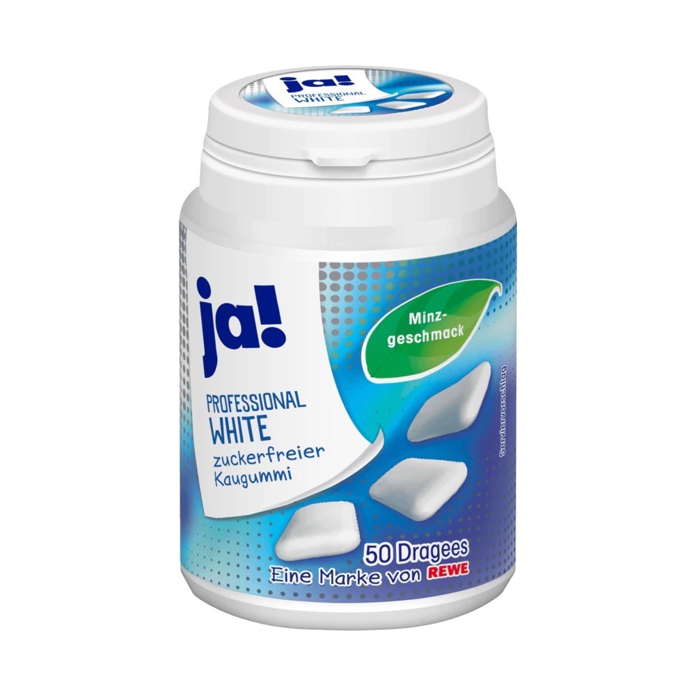 Ja! Chewing gum white mint sugar-free 50 pieces