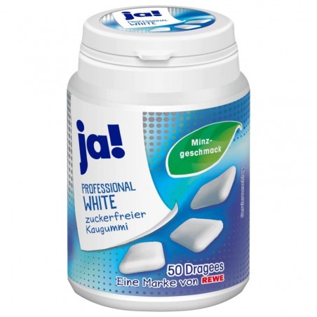 Ja! Chewing gum white mint sugar-free 50 pieces
