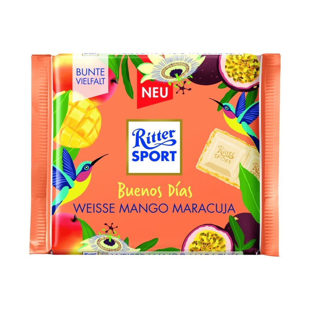 Ritter Sport Chocolate White Mango Passion Fruit 100g