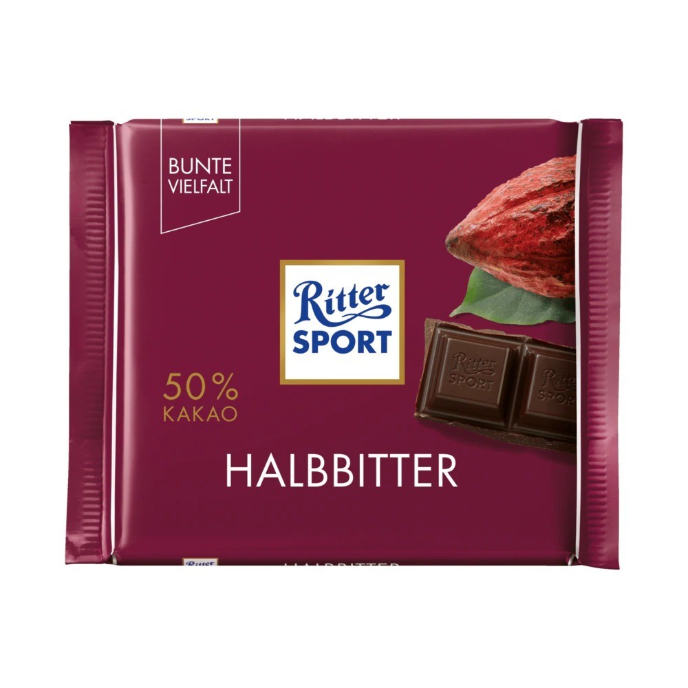 Ritter Sport Semi-Dark Chocolate 100g