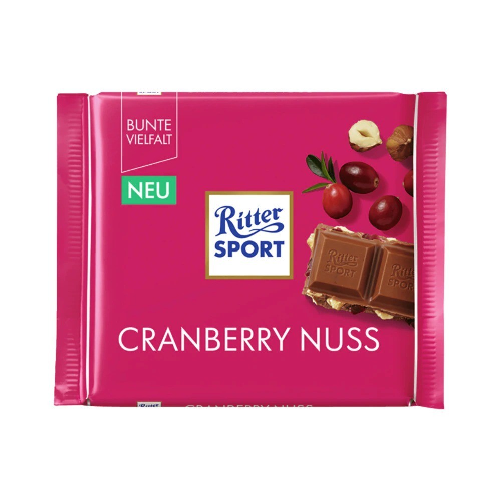 Ritter Sport Chocolate Cranberry Nut 100g