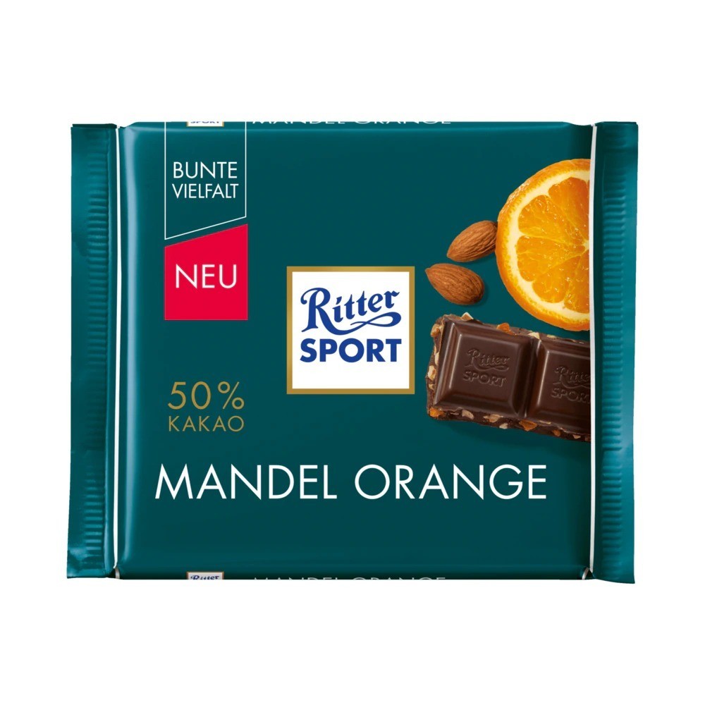 Ritter Sport Chocolate Almond Orange 100g