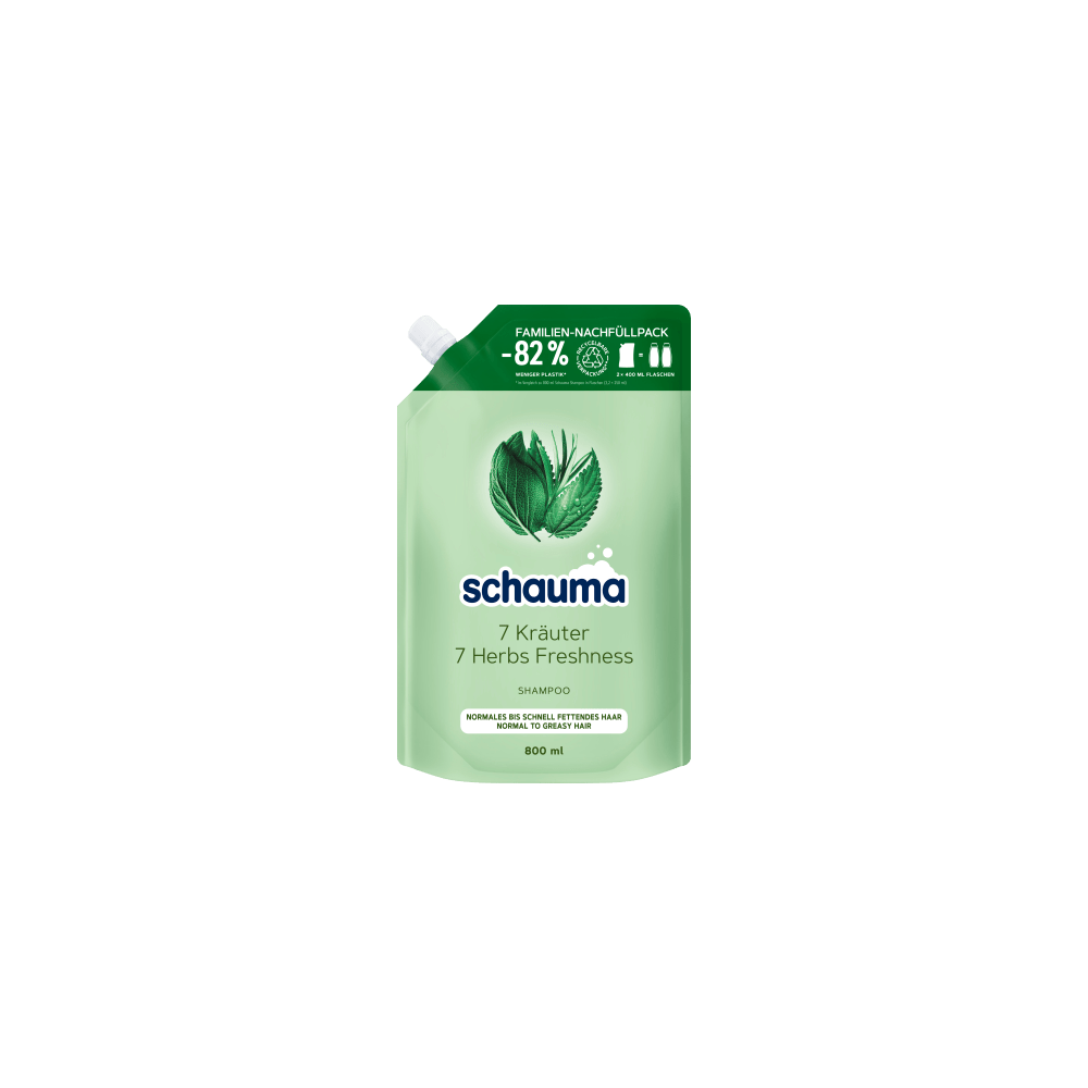 Schauma Shampoo 7 Herbs Refill Pack 800 ml / 27.05 fl oz
