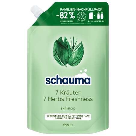 Schauma Shampoo 7 Herbs Refill Pack 800 ml / 27.05 fl oz