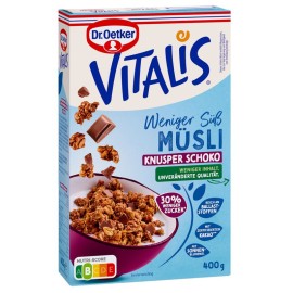 Dr. Oetker Vitalis less sweet Crunchy Chocolate 400 g / 14 oz