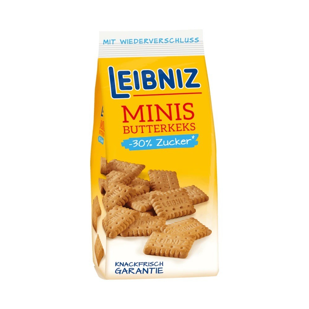 Leibniz Minis Shortbread Less Sugar 125g