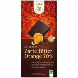 Gepa Organic Chocolate Grand Noir Delicate Bitter Orange 100g