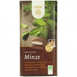 Gepa organic chocolate with mint filling dark 100g
