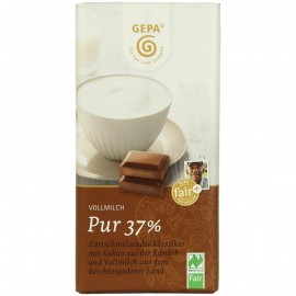 Gepa organic chocolate whole milk pure 100g