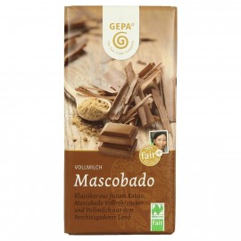Gepa Organic Chocolate Whole Milk Mascobado 100g