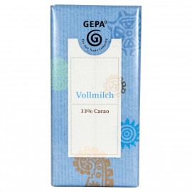Gepa whole milk chocolate 33% 100g