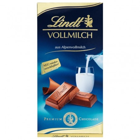 Lindt milk chocolate made from whole alpine milk 100g