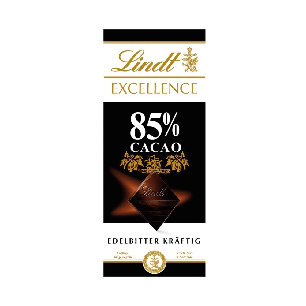 Lindt Excellence Chocolate Dark Dark Strong 85% Cacao 100g