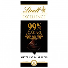 Lindt Excellence Chocolate dark chocolate extra strong 99% Cacao 50g