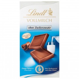 Lindt milk chocolate with no added sugar, gluten-free 100g