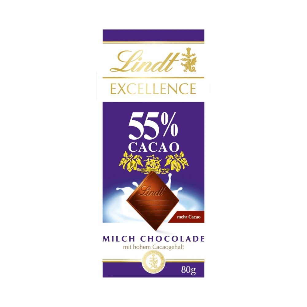 Lindt Excellence Chocolate 55% Cacao 80g