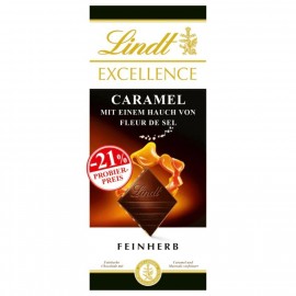 Lindt Excellence Chocolate Caramel & Sel 100g