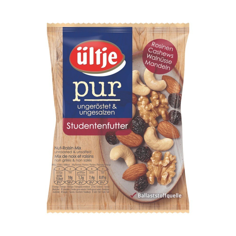 Ültje trail mix pure unroasted & unsalted 150g