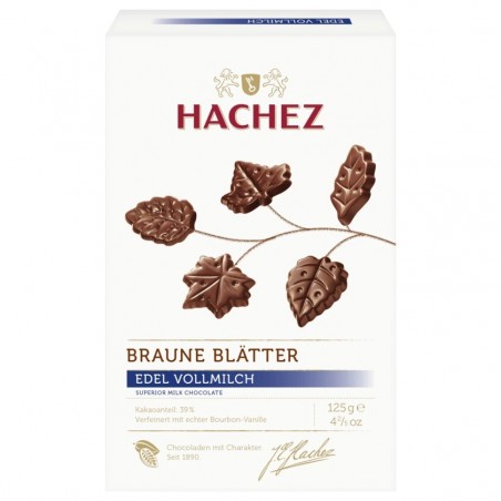 Hachez brown leaves premium whole milk 125g
