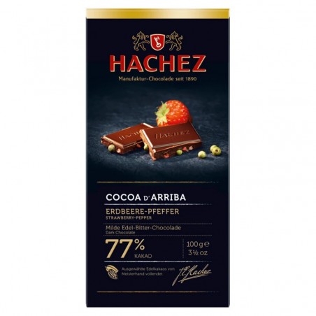 Hachez Chocolate Cocoa Arriba Strawberry-Pepper 100g