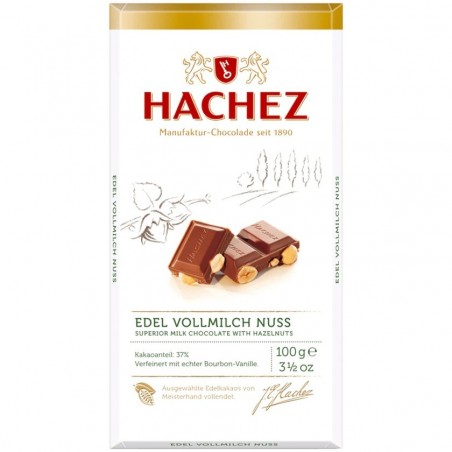 Hachez Chocolate Premium Whole Milk Nut 100g