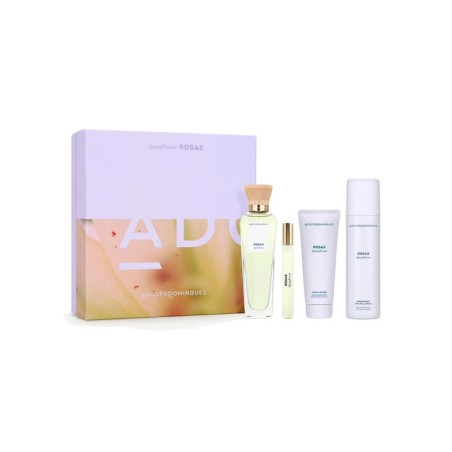 Adolfo Domínguez Rosas Aguafresca Edt 120ml + Edt 10ml + Body Lotion 75ml + Deo Spray 150ml