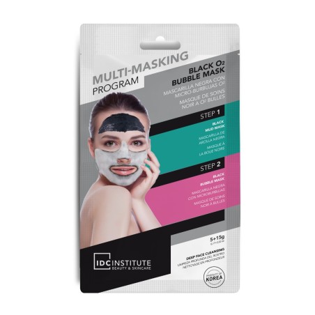 IDC Institute Mascarilla Facial Multi Masking Black O2 Bubble 20 g