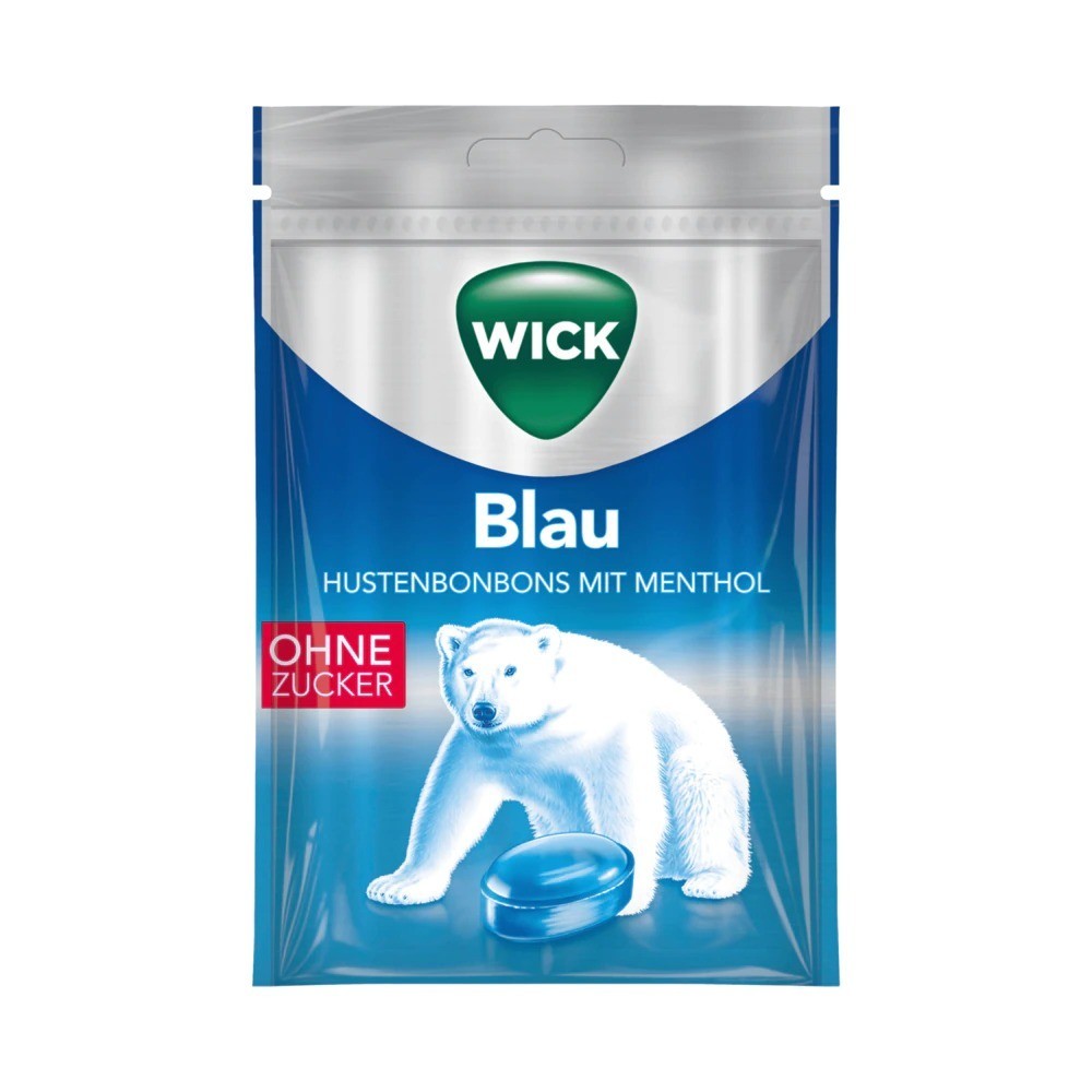 Wick blue menthol without sugar 72g