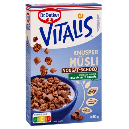 Dr. Oetker Vitalis crunchy muesli nougat chocolate 410 g / 14.46 oz